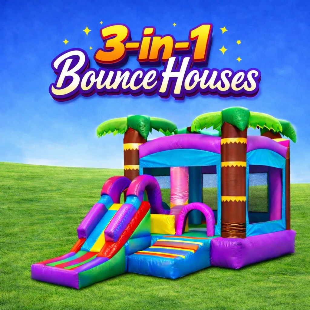 Compact 3-in-1 inflatable bouncer for small backyards in Aurora, IL